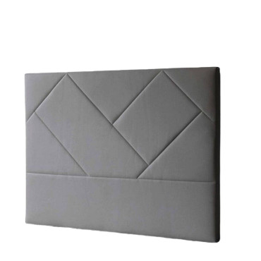 Cabecero de cama tapizado Europa tela gris - 160 x 120 x 6 cm