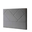 Cabecero de cama tapizado Europa tela gris - 160 x 120 x 6 cm