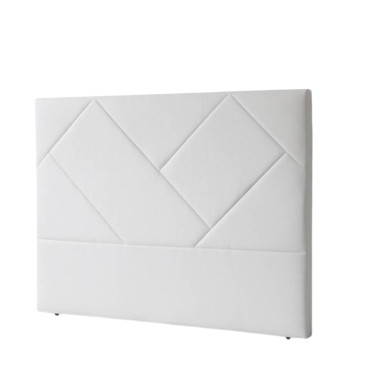 Cabecero de cama tapizado Europa polipiel blanca - 160 x 120 x 6 cm