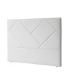 Cabecero de cama tapizado Europa polipiel blanca - 160 x 120 x 6 cm