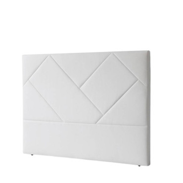 Cabecero de cama tapizado Europa polipiel blanca - 150 x 120 x 6 cm