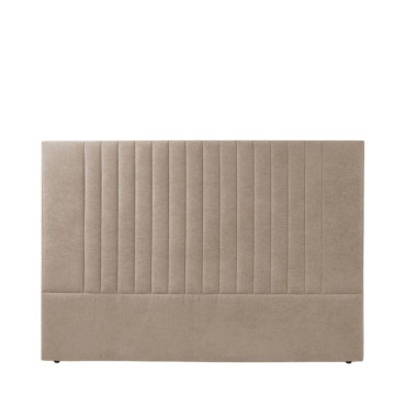 Cabecero de cama tapizado Atlántico tela beige - 160 x 120 x 6 cm
