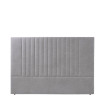 Cabecero de cama tapizado Atlántico tela gris - 160 x 120 x 6 cm