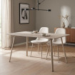 Mesa de salón comedor fija Adriana Piedra sinterizada Travertino - 110 x 75 x 70 cm