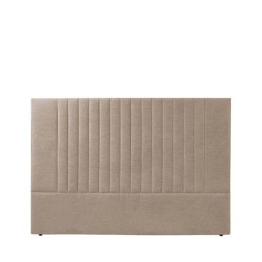 Cabecero de cama tapizado Atlántico tela beige - 150 x 120 x 6 cm