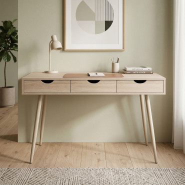 Mesa Escritorio Mike - Colección Mike - Roble Natural - 110 x 75 x 50 cm