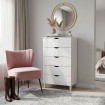 Sinfonier 5 cajones Blanco Brillo Loft