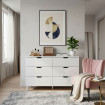 Cómoda 6 cajones Loft Blanco Brillo