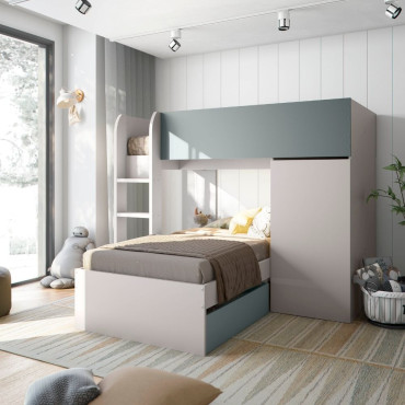 Cama tren Eureka 4 posiciones incluye somier