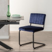 Silla Azul Tejido-Metal Contract 48 X 56 X 82 Cm