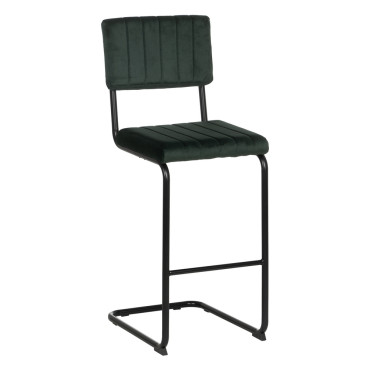Taburete alto contract Larna tapizado Verde 44 x 115 x 50 cm