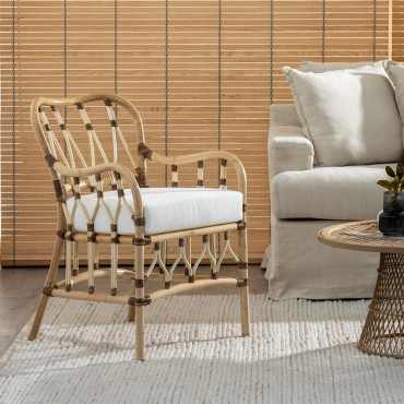 Sillón Natural Ratán Salón 58 X 62 X 85 Cm