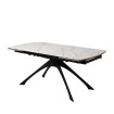 Mesa Extensible Marmolada Beige-Negro 180 x 76  x 90 cm