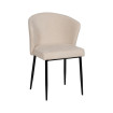 Silla tapizada colección UrbanLine Blanco - Negro para salón y hostelería 59 x 80 x 55 cm