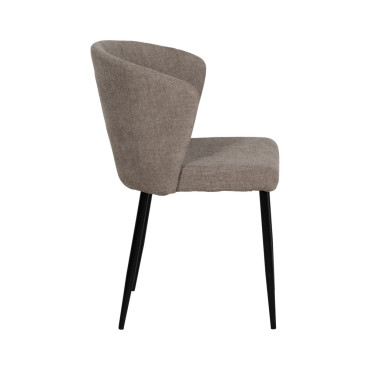 Silla tapizada colección UrbanLine Taupe - Negro para salón y hostelería 59 x 80 x 55 cm