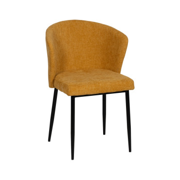 Silla tapizada colección UrbanLine Marrón - Negro para salón y hostelería 59 x 80 x 55 cm