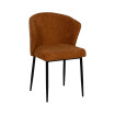 Silla de comedor tapizada marrón Contract Patas Hierro 52,5x80x55 cm