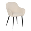 Silla de salón tapizada Contract Blanca 60 x 83 x 59 cm