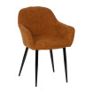 Silla de comedor tapizada marrón Contract Patas Hierro 61x83x59,5 cm