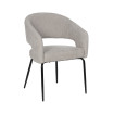 Silla de salón con brazos tapizada Contract Taupe 57 x 81 x 56 cm
