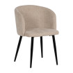 Silla de salón compacta Crema Setúbal 53 x 77 x 53 cm