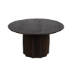 Mesa Centro Marrón Madera De Mango Salón 75 X 75 X 40 Cm