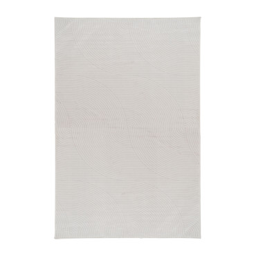 Alfombra de diseño geométrico en viscosa beige 200 x 300 cm