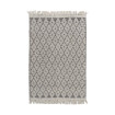 Alfombra Blanco-Negro Tejido Decoración 160 X 230 Cm