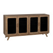 Aparador Burnie 4 puertas vitrina Madera de mango 162 x 83 x 41 cm