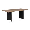 Mesa de comedor rectangular madera e hierro mango 190 x 77 x 90 cm