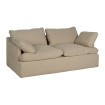 Sofá de 2 plazas desenfundable Beige160 x 83 x 100 cm