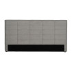Cabecero Gris Tejido Dormitorio 190 X 8 X 100 Cm