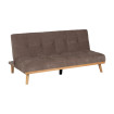 Sofá cama apertura clic-clac tapizado en Chenilla Taupe 181 x 102 x 85 cm