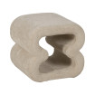 PUF BEIGE TEJIDO SALÓN 45 X 42 X 42 CM