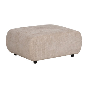 PUF BEIGE TEJIDO SALÓN 66 X 87 X 39 CM
