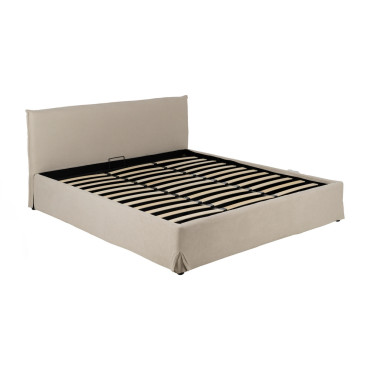 Cama Canapé Beige Tejido Dormitorio 196 X 215 X 96 Cm