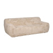 Sofá de 3 plazas beige tapizado en tejido suave 240 x 79,5 x 107 cm