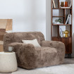Sillón Taupe Tejido 124 X 107 X 79,50 Cm