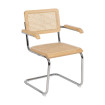 SILLA NATURAL-NEGRO 52 X 66 X 77 CM