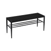 BANCO NEGRO CUERDA-METAL 100 X 35 X 46 CM