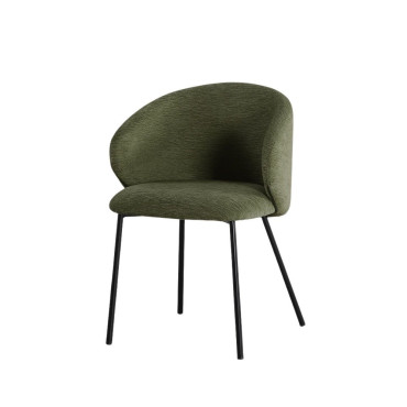 SILLA VERDE TEJIDO-METAL CONTRACT 56,50 X 56 X 74,50 CM
