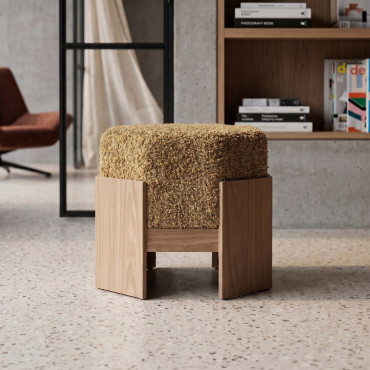 PUF OCRE DM-TEJIDO 50 X 50 X 44 CM