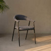 SILLA AZUL TEJIDO-METAL 56 X 57 X 78 CM