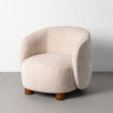 SILLÓN CREMA TEJIDO-METAL 80 X 82 X 62 CM