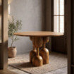 MESA COMEDOR MADERA DE MANGO SALÓN 120 X 120 X 76 CM