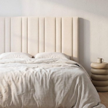 CABECERO CREMA TEJIDO DORMITORIO 160 X 122 CM