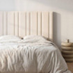 CABECERO CREMA TEJIDO DORMITORIO 160 X 122 CM