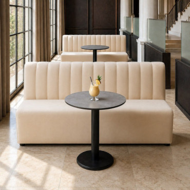 BANCO HOSTELERÍA BEIGE TEJIDO 180 X 60 X 90 CM