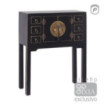 Consola recibidor Oriente Negro 2 puertas 6 cajones - 63 x 80 x 26 cm