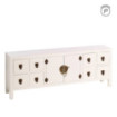 Mueble auxiliar bajo con 8 cajones y 2 puertas Oriente, Blanco